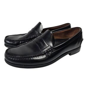 Sebago Men's Size 13 D Classic Penny Loafers Black Leather Slip On